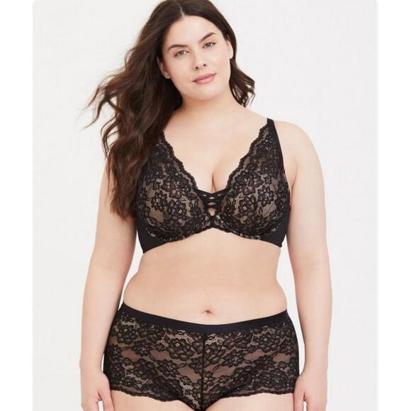 Bundle of 2 TORRID CURVE Bras, Balconette Bra and XO Plunge Push Up, Sz 40DD - Picture 14 of 16